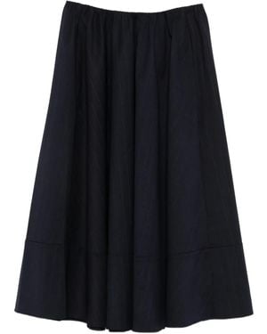 Maje Striped Tailored Midi Skirt - Blue