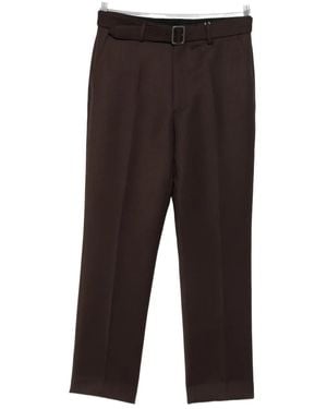 MM6 by Maison Martin Margiela Belted Cotton Trousers - Grey