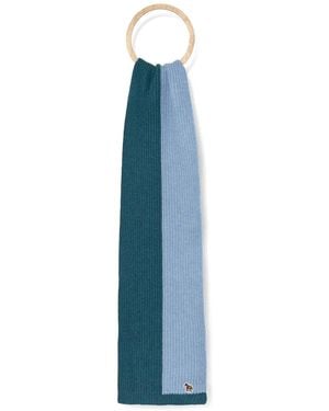 Paul Smith ゼブラモチーフ スカーフ - ブルー
