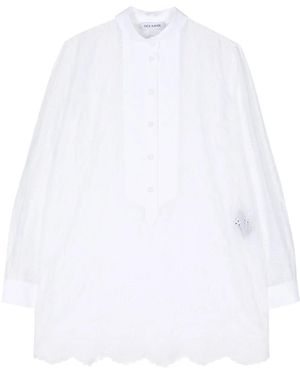 Dice Kayek Embroidered Cotton Minidress - White