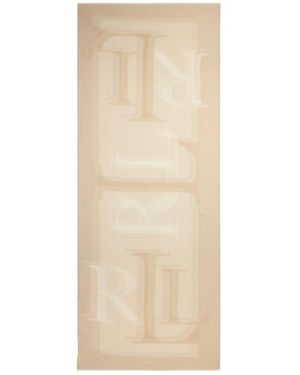 Ralph Lauren Logo Wool Scarf - Natural