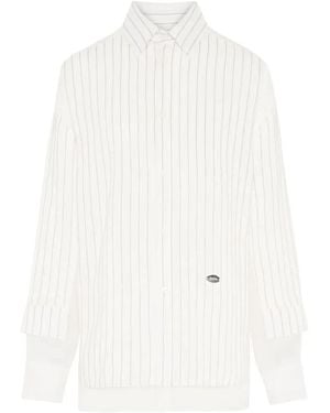 Jean Paul Gaultier Pinstripe Petit Grand Shirt - White