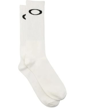 Oakley Logo-Embroidered Ribbed Socks - White