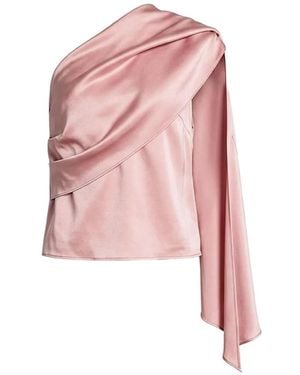 Alberta Ferretti Drapiertes One-Shoulder-Oberteil - Pink