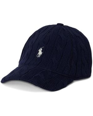 Polo Ralph Lauren Casquette En Maille Torsadée - Blue