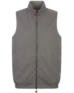 Kiton High-Neck Reversible Gilet - Grey
