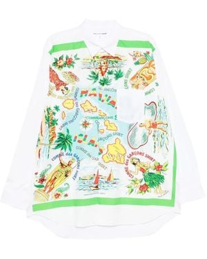 Comme des Garçons Graphic-Print Shirt - Green