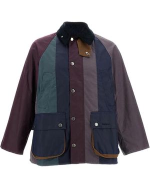 Barbour X Paul Smith Striped-Pattern Jacket - Blue