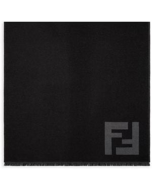 Fendi Ff Logo Scarf - Black