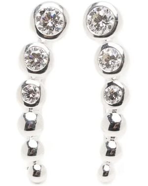 Missoma Tennis Climber Stud Earrings - White