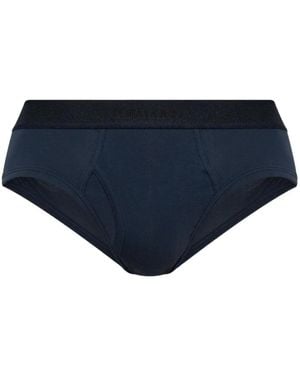 Tom Ford Logo-Waistband Briefs - Blue