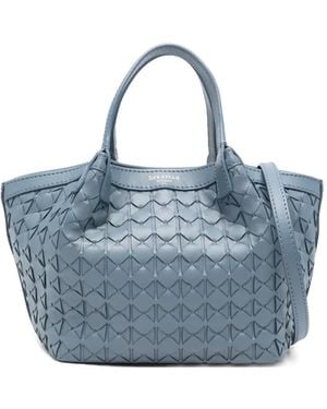 Serapian Mini Secret Leather Tote Bag - Blue