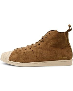 adidas X Wales Bonner Superstar Suede High-Top Trainers - Brown