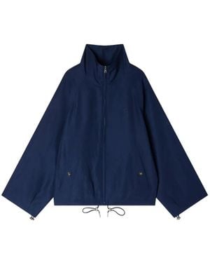 Sandro Drawstring High-neck Jacket - Blue