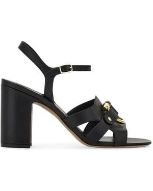 Ferragamo Sandales À Ornement Gancini - White