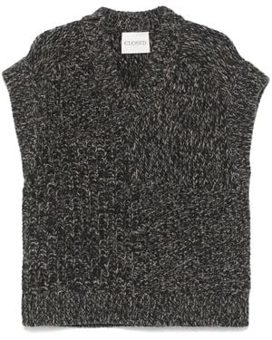 Closed Wool Vest - Black
