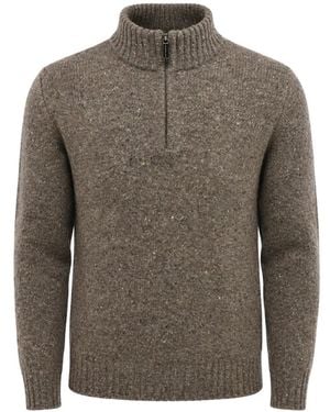 Moorer Fedro Half-Zip Jumper - Grey