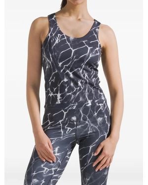 Deha Marble-Print Tank Top - Blue