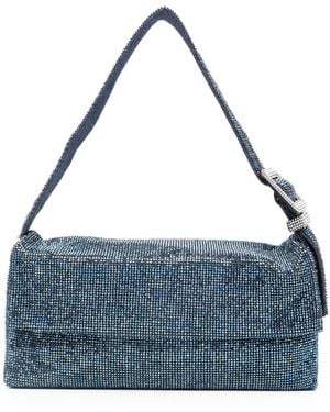 Benedetta Bruzziches Vittissima Rhinestone-Embellished Shoulder Bag - Blue