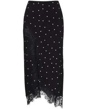 A.L.C. Olivia Polka-Dot Lace Skirt - Black