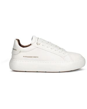 Alexander Smith Soho Logo-Print Platform Trainers - White