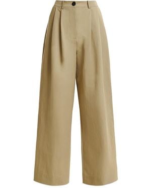Essentiel Antwerp Pleat-Detail Trousers - Natural