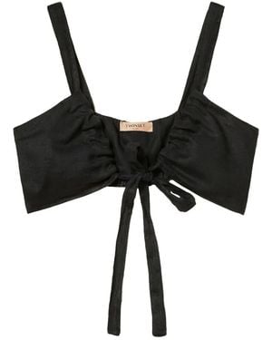 Twinset Linen Top - Black