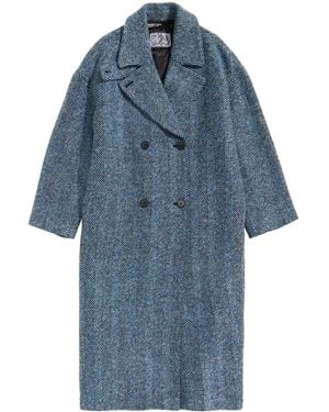 Bimba Y Lola Mantel mit Hahnentrittmuster - Blau