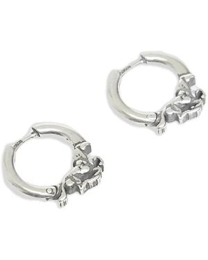 Twojeys Horse Hoop Earrings - White