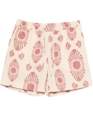 A Kind Of Guise Volta Patterned Drawstring Shorts - Pink