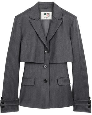 Ports 1961 Cropped Tailored Blazer - Gray