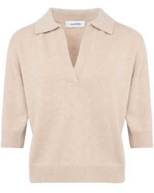 Yves Salomon Knitted Polo Shirt - Natural