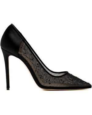Andrea Wazen 105Mm Lore Glitz Embellished Court Shoes - Black