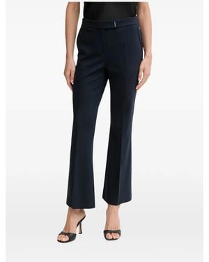 BOSS Flared-Fit Cropped Pants - Blue
