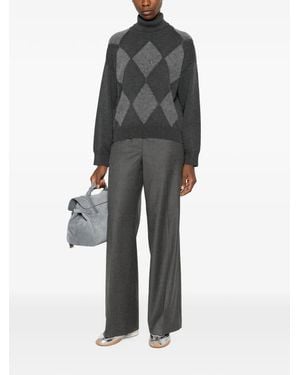 Peserico Pinstripe Tailored Pants - Black