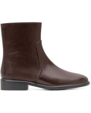 Castañer Elsa Braided Leather Ankle Boots - Brown