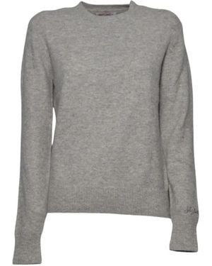 MC2 Saint Barth Crew-Neck Ribbed-Trim Sweater - Gray