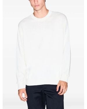 ARMANI EXCHANGE Logo-Embroidered Jumper - White