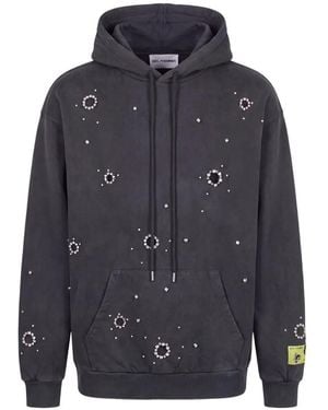 Des Phemmes Crystal-Embellished Drawstring Hoodie - Blue