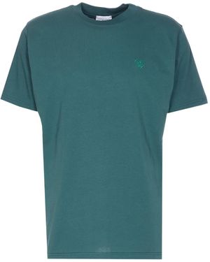FAMILY FIRST Embroidered-Heart Crew-Neck T-Shirt - Green