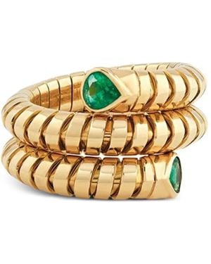 Marina B 18K Trisola Spiral Emerald Ring - Metallic
