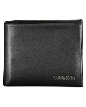 Calvin Klein Portefeuille Pliant À Logo Imprimé - Black