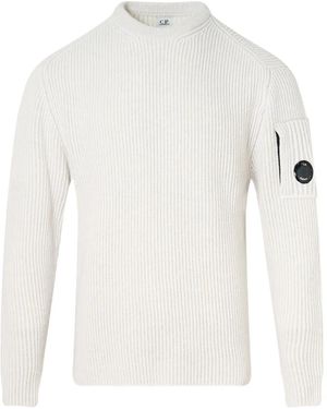 C.P. Company Fleece Crew-Neck Jumper - White