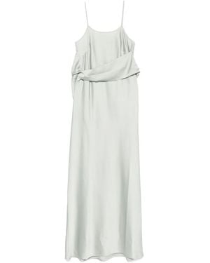 D.exterior Satin Gown - White