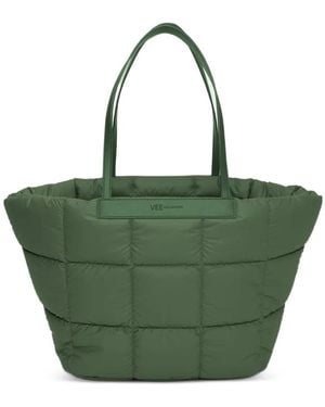 VEE COLLECTIVE Medium Porter Marché Quilted Tote Bag - Green