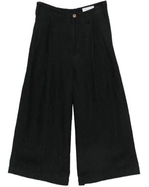 LOÏS DIONISIO Pantalon Ample À Design Plissé - Black