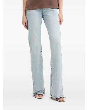 Patrizia Pepe Smocked-Back Top - Blue