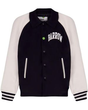 Barrow Logo-Print Varsity Jacket - Blue