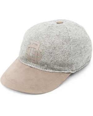 Gran Sasso Cappello Da Baseball Spigato - Bianco