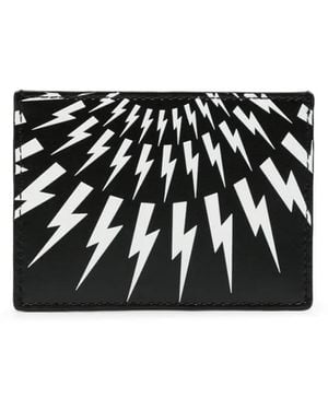 Neil Barrett Portafogli thunderbolt porta carte neri - Nero
